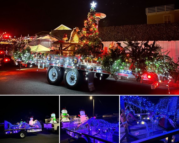 Lighted Truck Parade photo collage