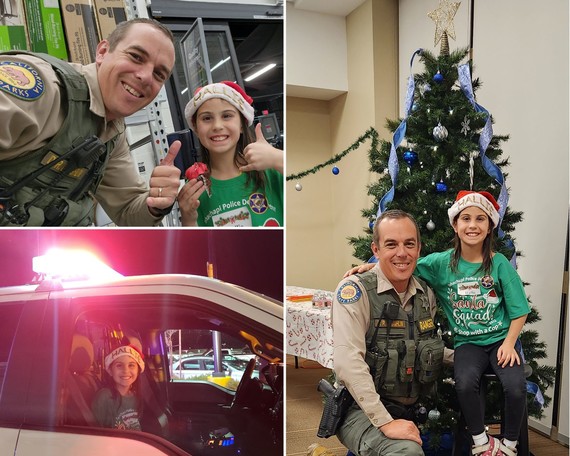 Shop with a Cop event photo collage