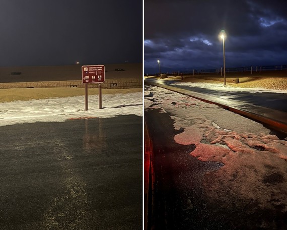 Huntington SB (Snow and hail collage)