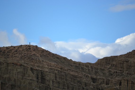 Red Rock Canyon SP (Visitor on Cliffs)