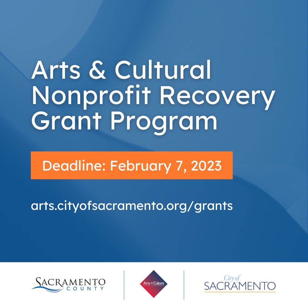 Promotional image for Sacramento County Arts & Cultural Nonprofit grant program