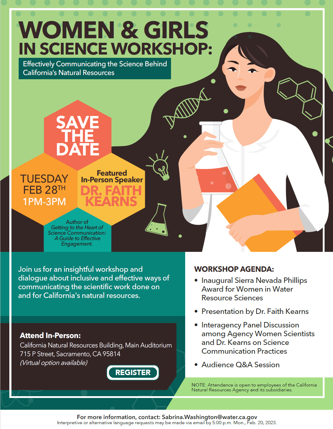 Women & Girls in Science Workshop flyer