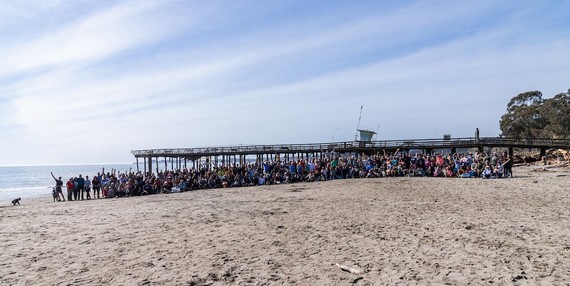 Seacliff SB (group pic - Volunteers Gather for Farewell to the Pier)