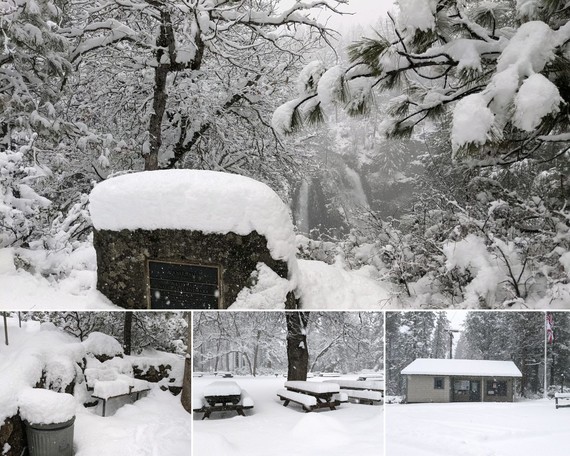 McArthur-Burney Falls Memorial State Park snow collage