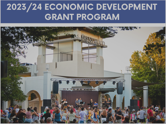 Promotional image for economic development grant program