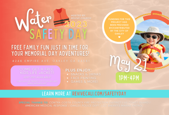 Oakley Water Safety Day flyer
