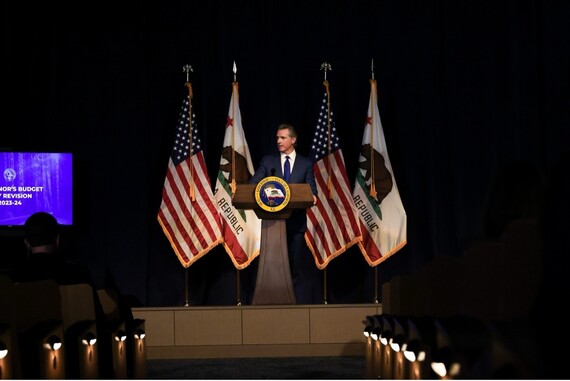 Governor Gavin Newsom announces May Budget Revise in Sacramento on Friday