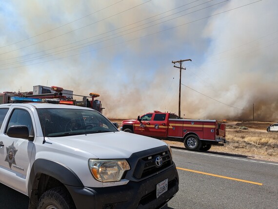 Antelope Valley CA Poppy Reserve (Grass fire)