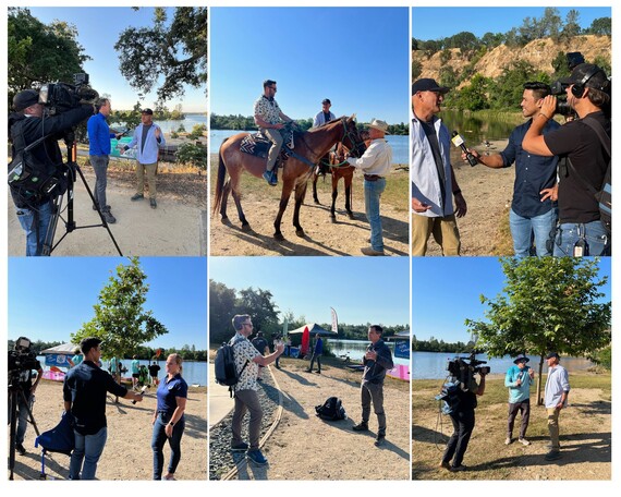 Black Miners Bar_Parks Kickoff_reporters interviewing staff collage