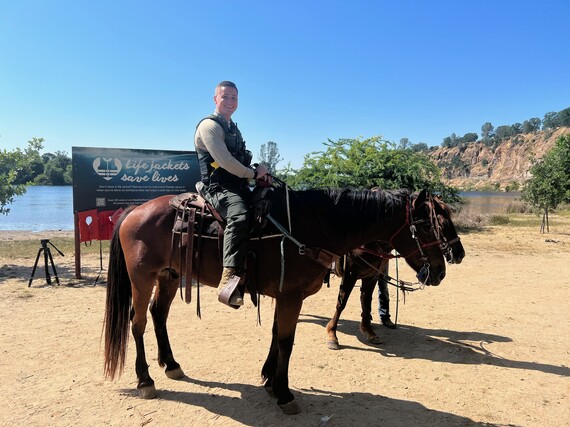 Folsom Lake SRA_SPPO Tristan Rosenberger on horseback