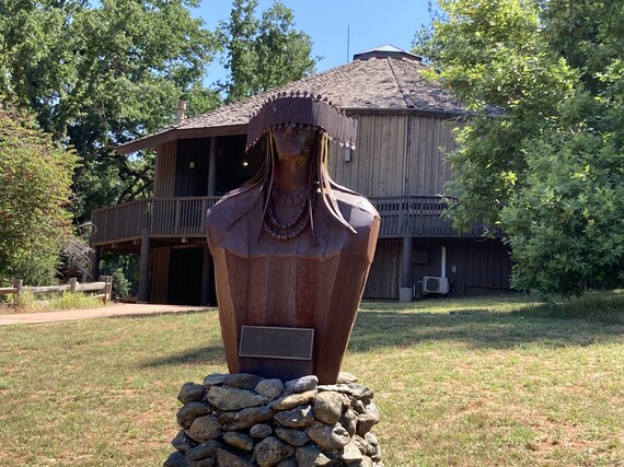 Indian Grinding Rock SHP (Statue of Miwok Dancer in Front of Museum)