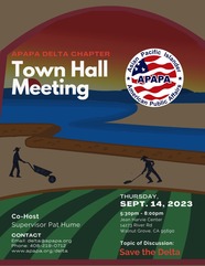 Save the Delta Town Hall flyer