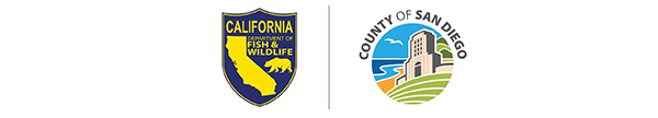 Logos from CDFW and the County of San Diego