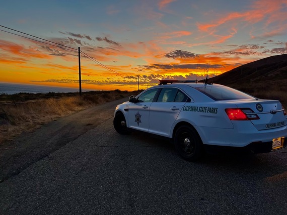 Gaviota SP (Patrol car and sunset)