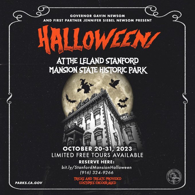 Leland Stanford Mansion Halloween flyer