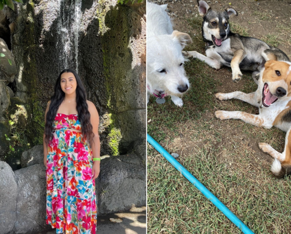 Gaby Orozco and her dogs