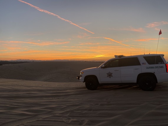 Oceano Dunes SVRA_fall sunrise with SPPO vehicle