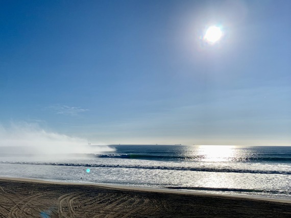 Bolsa Chica SB_low-level fog on beach