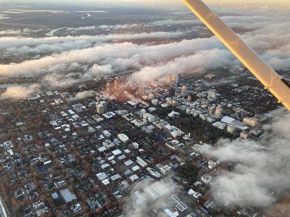 Over Downtown Sacramento