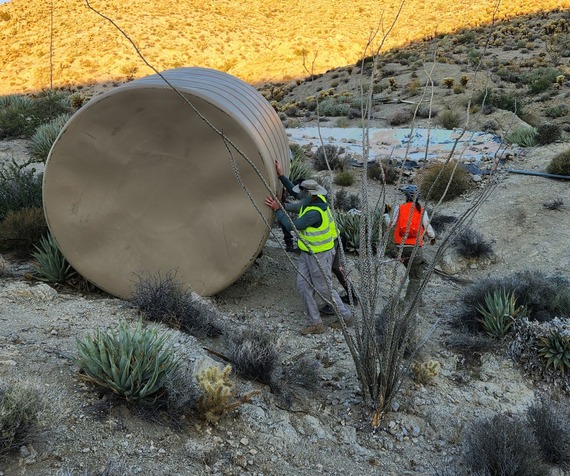 Anza Borrego guzzler installation