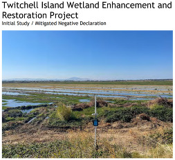 Cover of mitigated negative declaration for Twitchell Island project