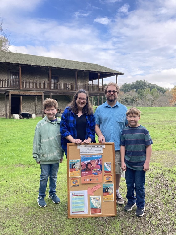 Petaluma Adobe SHP_first fourth grader to use AP there (pictured with family)