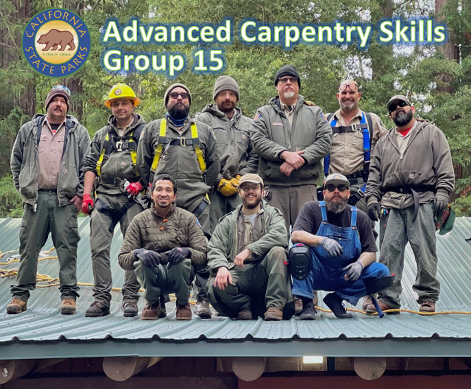 Portola Redwoods SP Carpentry Training (group photo)