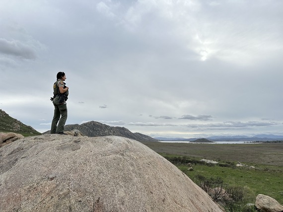 Lake Perris SRA_Gigi Barrios exploring the east end of the park