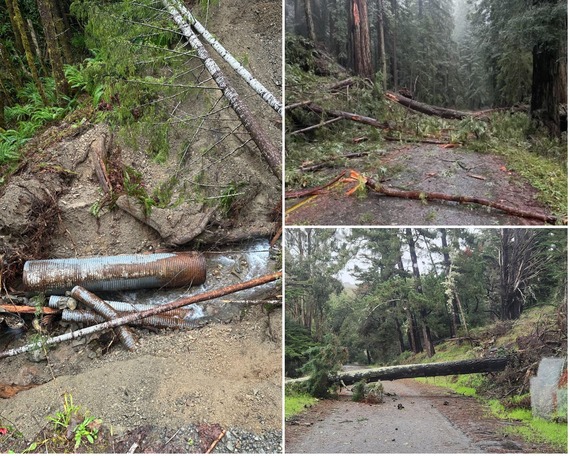 North Coast and Angel Island storm damage collage