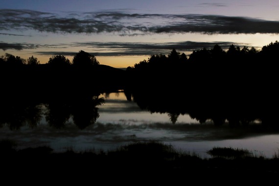 Cuyamaca Rancho SP_morning reflection in Lake Cuyamaca