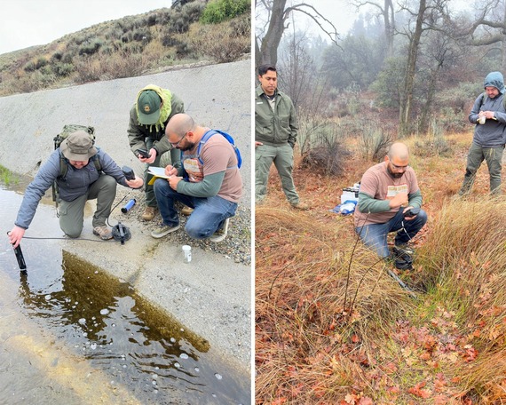 Hungry Valley SVRA (water sample gathering collage)