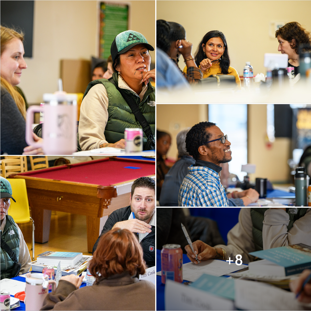 A montage of photos of Delta Leadership Program participants engaged in dialogue or reflection