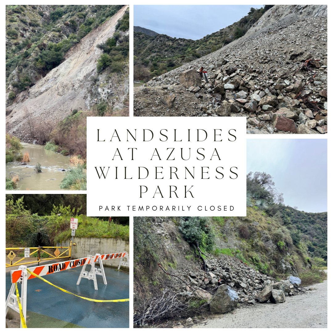 Photos of a landslide in Azusa
