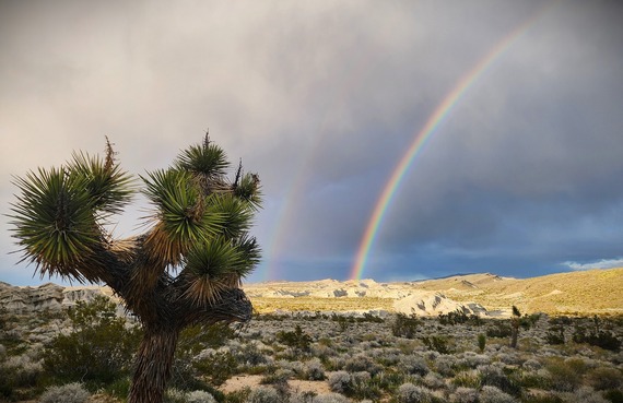 Red Rock Canyon SP_double rainbow