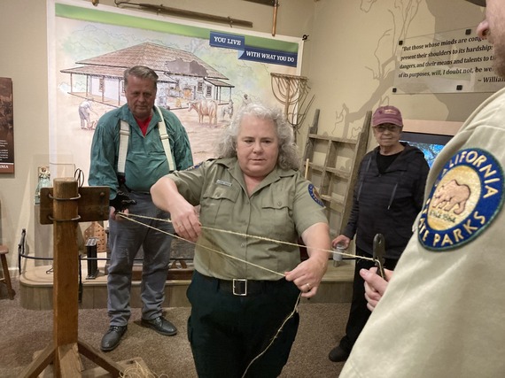 William B. Ide Adobe SHP_Photo 1  Dan Drum, Jennifer Pooley, Pat Brown, Wyatt Hein making rope