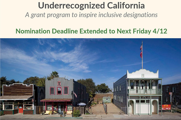 Screen shot of Underrecognized California grant announcement
