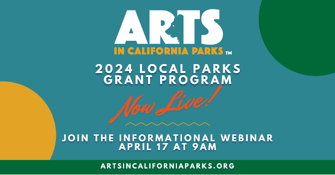 Arts in CA Parks webinar graphic