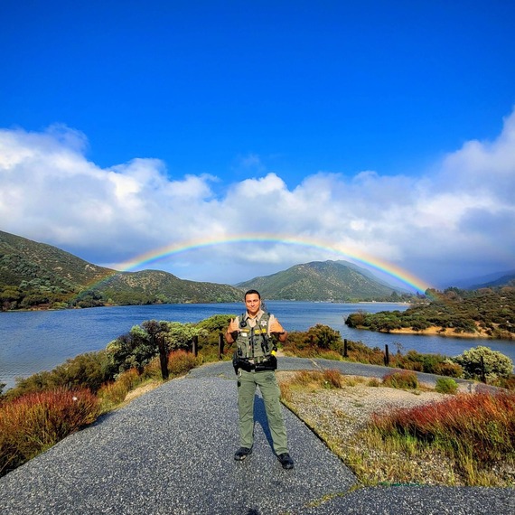 Silverwood Lake SRA_SPPO posing in front of rainbow