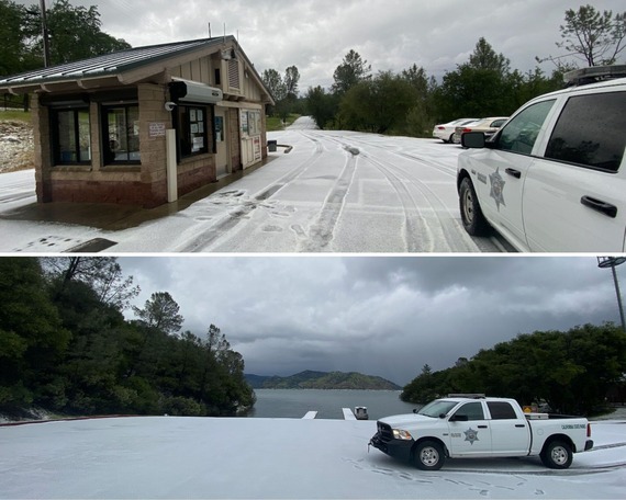 hail storm lake oroville state recreation area