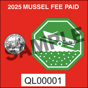 California Mussel Fee sticker