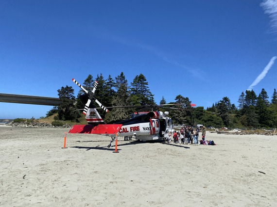 CAL FIRE helicopter mendocino headlands state park