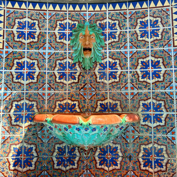 Angeles District_Green Man Fountain at Adamson House