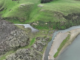 Garcia River Estuary overview of large wood structures, PCI Ecological