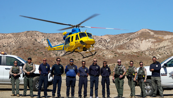 Desert Lifeguards with helicopter