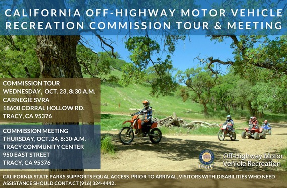 California off highway motor vehicle recreation commission tour meeting Carnegie SVRA