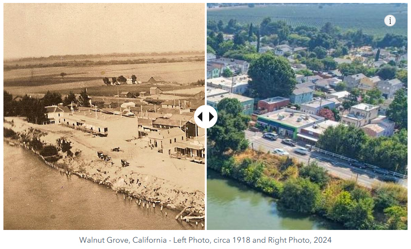 Screenshot from Walnut Grove Then & Now storymap