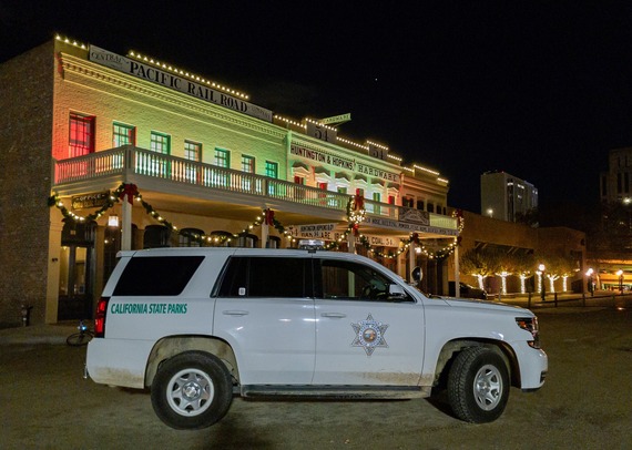California State Park Ranger Vehicle Old Sacramento State Historic Park Polar Express Christmas Lights