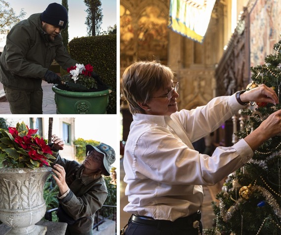 Hearst Castle San Simeon State Park Holiday Christmas Tree Decorations