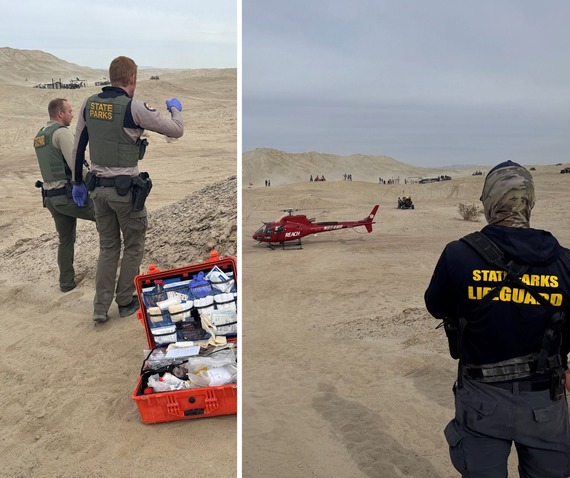 Ocotillo Wells State Vehicular Recreation Area Thanksgiving medevac helicopter desert lifeguard peace officer
