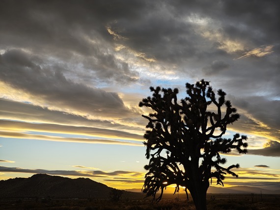 Saddleback Butte State Park  Stormy Sunset